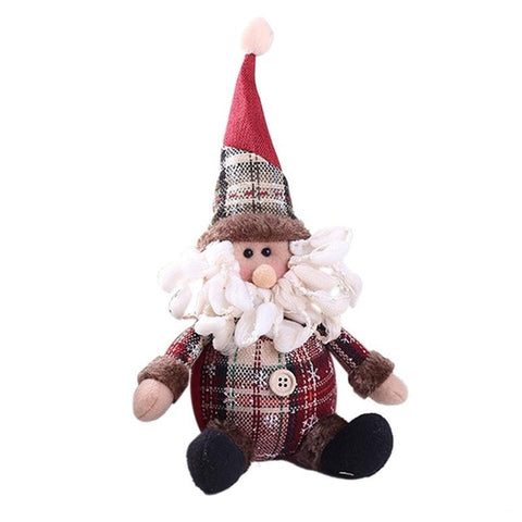 Cute Christmas Doll Toys Santa Claus Snowman Elk Christmas Tree Hanging Ornament Decoration for Home Xmas Party New Year Gifts