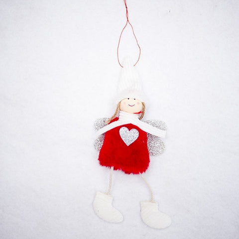 Christmas Decoration Pendant Cute Angel Plush Doll For Home Christmas Tree Decoration Children Gifts Christmas Ornaments