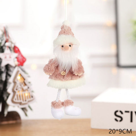 New Year 2020 Latest Christmas Cute Silk Plush Angel Doll Xmas Tree Ornaments Noel Christmas Decoration for Home 2019 Kids Gifts