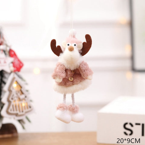 New Year 2020 Latest Christmas Cute Silk Plush Angel Doll Xmas Tree Ornaments Noel Christmas Decoration for Home 2019 Kids Gifts