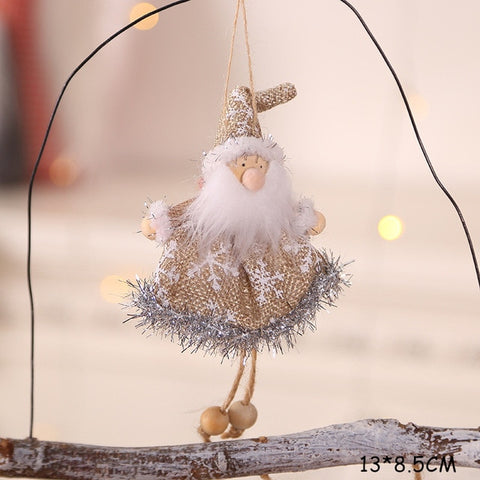 New Year 2020 Latest Christmas Cute Silk Plush Angel Doll Xmas Tree Ornaments Noel Christmas Decoration for Home 2019 Kids Gifts