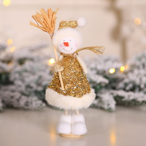 New Year 2020 Latest Christmas Cute Silk Plush Angel Doll Xmas Tree Ornaments Noel Christmas Decoration for Home 2019 Kids Gifts