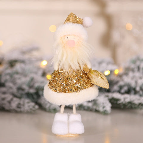 New Year 2020 Latest Christmas Cute Silk Plush Angel Doll Xmas Tree Ornaments Noel Christmas Decoration for Home 2019 Kids Gifts