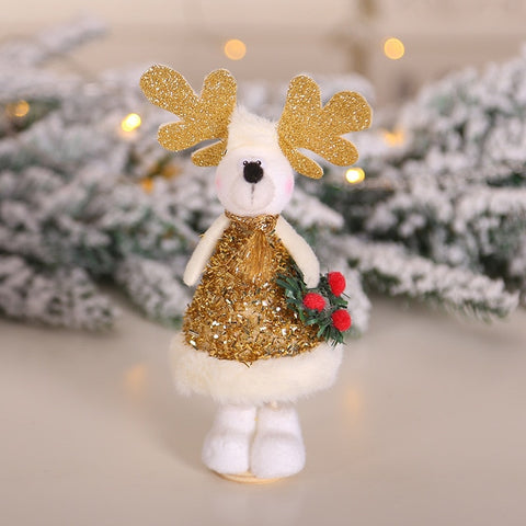 New Year 2020 Latest Christmas Cute Silk Plush Angel Doll Xmas Tree Ornaments Noel Christmas Decoration for Home 2019 Kids Gifts