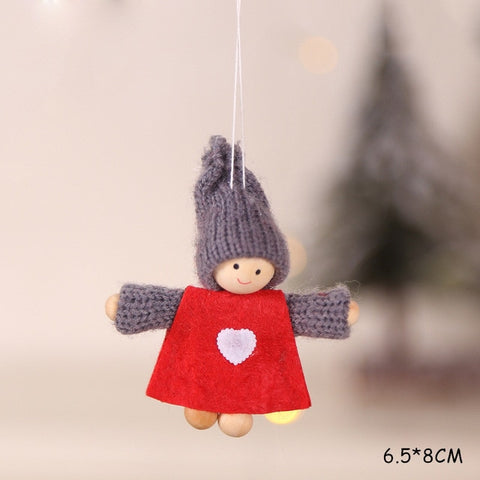 New Year 2020 Latest Christmas Cute Silk Plush Angel Doll Xmas Tree Ornaments Noel Christmas Decoration for Home 2019 Kids Gifts