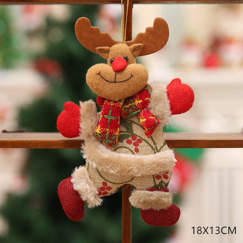 New Year 2020 Cute Christmas Dolls Santa Claus/Snowman/Elk Noel Christmas Tree Decoration for home Xmas Navidad 2019 Kids Gift