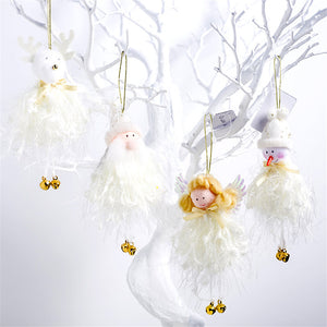 2020 New Year Christmas Cute Angel Santa Claus Plush Dolls Christmas Tree Ornament Pendant Party Christmas Decoration for Home