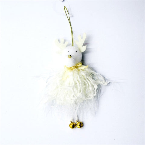 2020 New Year Christmas Cute Angel Santa Claus Plush Dolls Christmas Tree Ornament Pendant Party Christmas Decoration for Home