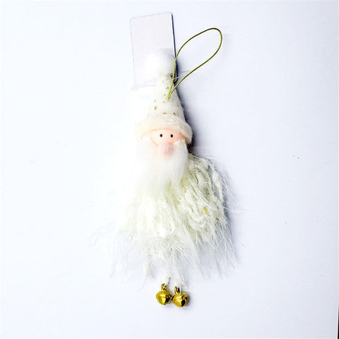 2020 New Year Christmas Cute Angel Santa Claus Plush Dolls Christmas Tree Ornament Pendant Party Christmas Decoration for Home