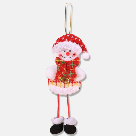 2019 New Small dolls Christmas tree decorations pendant Christmas day children's small gifts hanging lanyard dolls