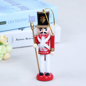 New Year Decor Ornaments for Xmas Tree Decoration Kids Nutcracker Soldier Doll 1Pcs 12cm Wooden Pendants Merry Christmas Decor,Q