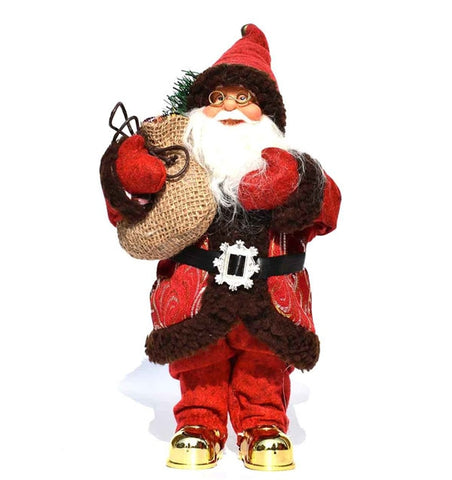 Christmas Decorations Santa Claus Dolls Standing Christmas Figurine Holiday Decoration Ornaments Layout Window Decoration 30 Cm