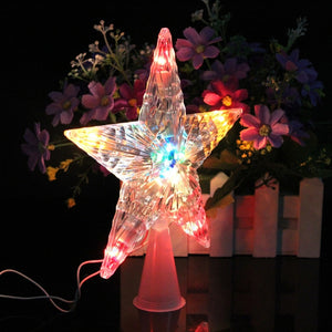 Color Changing Xmas Christmas Tree Topper Star Light Party LED Lamp Decoration %328/310