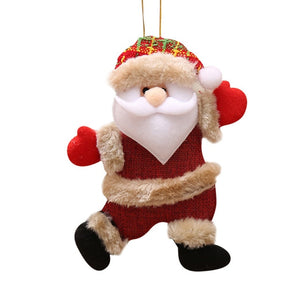 Christmas Christmas Tree Accessories Christmas Doll Dancing Old Man Snowman Deer Bear Fabric Doll Hanging Gifts