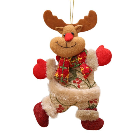 Christmas Christmas Tree Accessories Christmas Doll Dancing Old Man Snowman Deer Bear Fabric Doll Hanging Gifts
