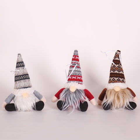 NewChristmas Doll Toys Knitted Plush Christmas Gnome Swedish Figurines Holiday Decoration Gifts Kids Xmas Decoration Dolls