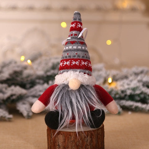 NewChristmas Doll Toys Knitted Plush Christmas Gnome Swedish Figurines Holiday Decoration Gifts Kids Xmas Decoration Dolls