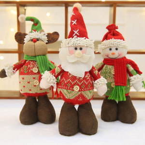 Doll Christmas Decor Colorful Cute Kawaii Santa Claus Cotton Snowman Ornament Gift Decoration Party Supplies